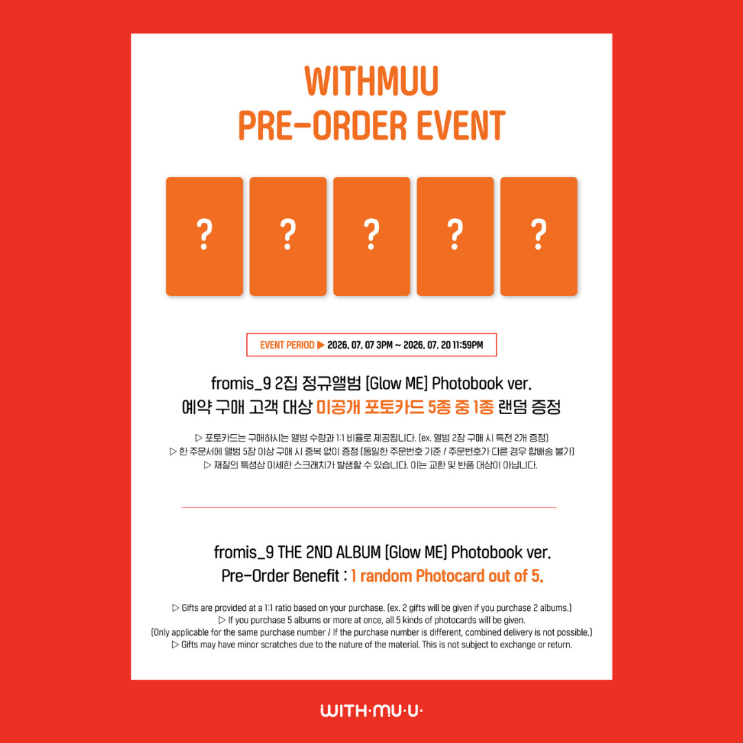 [PREORDER DEADLINE 18/7] fromis_9 THE 2ND ALBUM [Glow ME] - Photobook Ver.