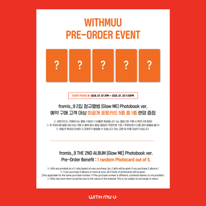 [PREORDER DEADLINE 18/7] fromis_9 THE 2ND ALBUM [Glow ME] - Photobook Ver.