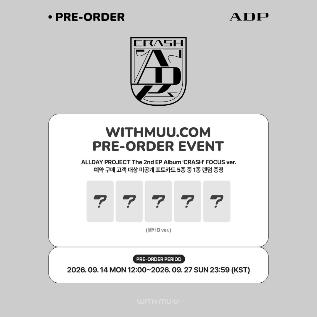 [PREORDER DEADLINE 25/9] ALLDAY PROJECT The 2nd EP Album 'CRASH' - FOCUS ver.