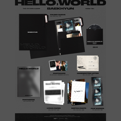 EXO BAEKHYUN 4th Mini Album - Hello World - Folder ver