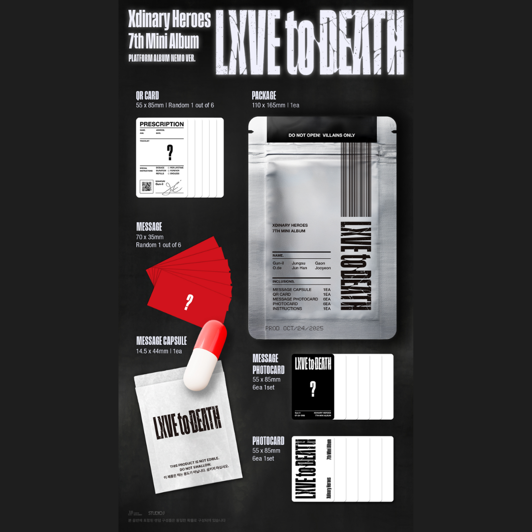 XDINARY HEROES - 7TH MINI ALBUMS [LXVE to DEATH] (Platform Ver.)
