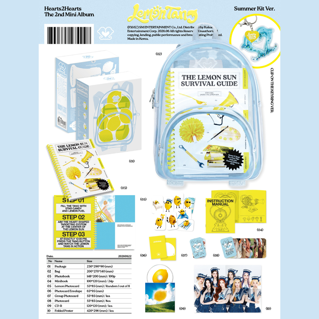 Hearts2Hearts The 2nd Mini Album [Lemon Tang] - Summer Kit Ver. (Limited Ver)