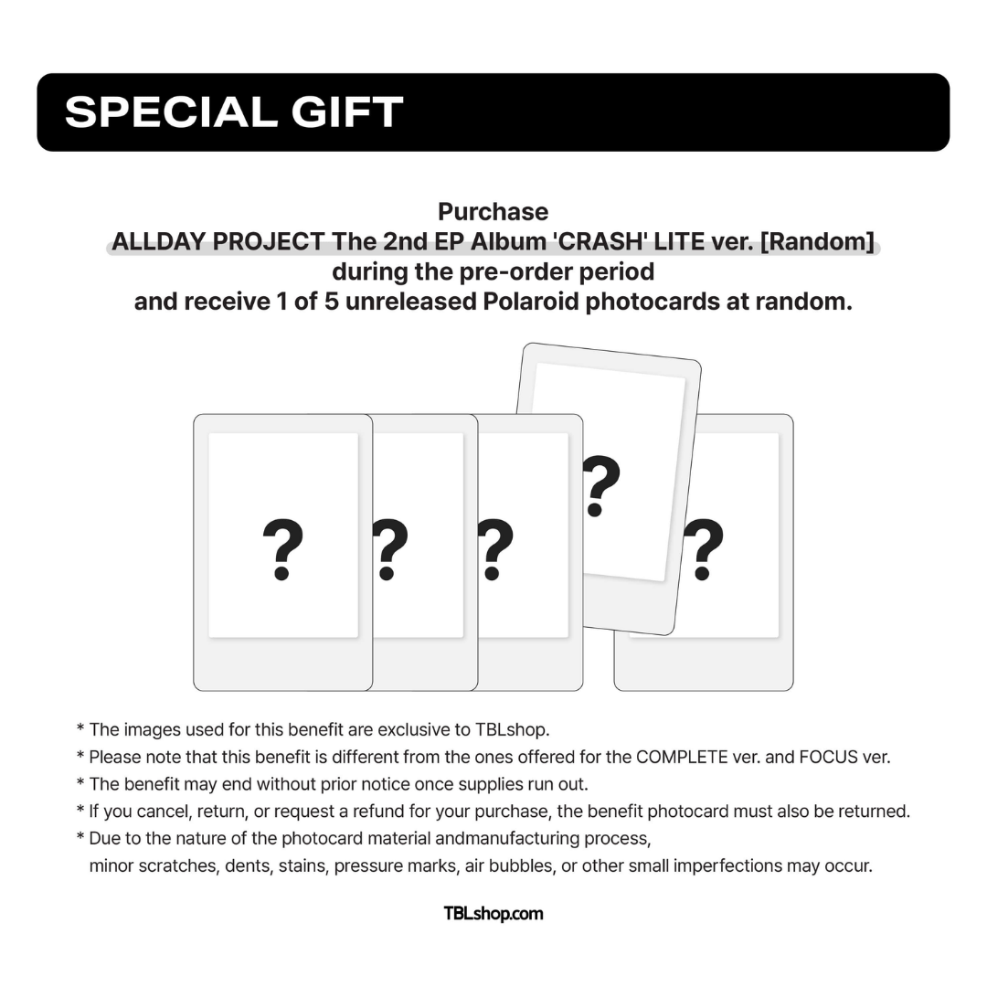 [PREORDER DEADLINE 25/9] ALLDAY PROJECT The 2nd EP Album 'CRASH' - LITE ver.