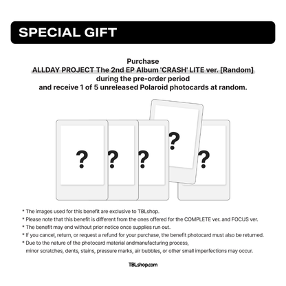 [PREORDER DEADLINE 25/9] ALLDAY PROJECT The 2nd EP Album 'CRASH' - LITE ver.