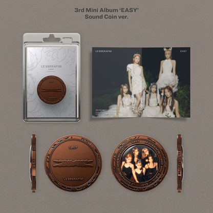 [PREORDER DEADLINE 7/7] LE SSERAFIM ‘Sound Coin Album’ - 3rd Mini Album 'EASY' (Sound Coin ver.)