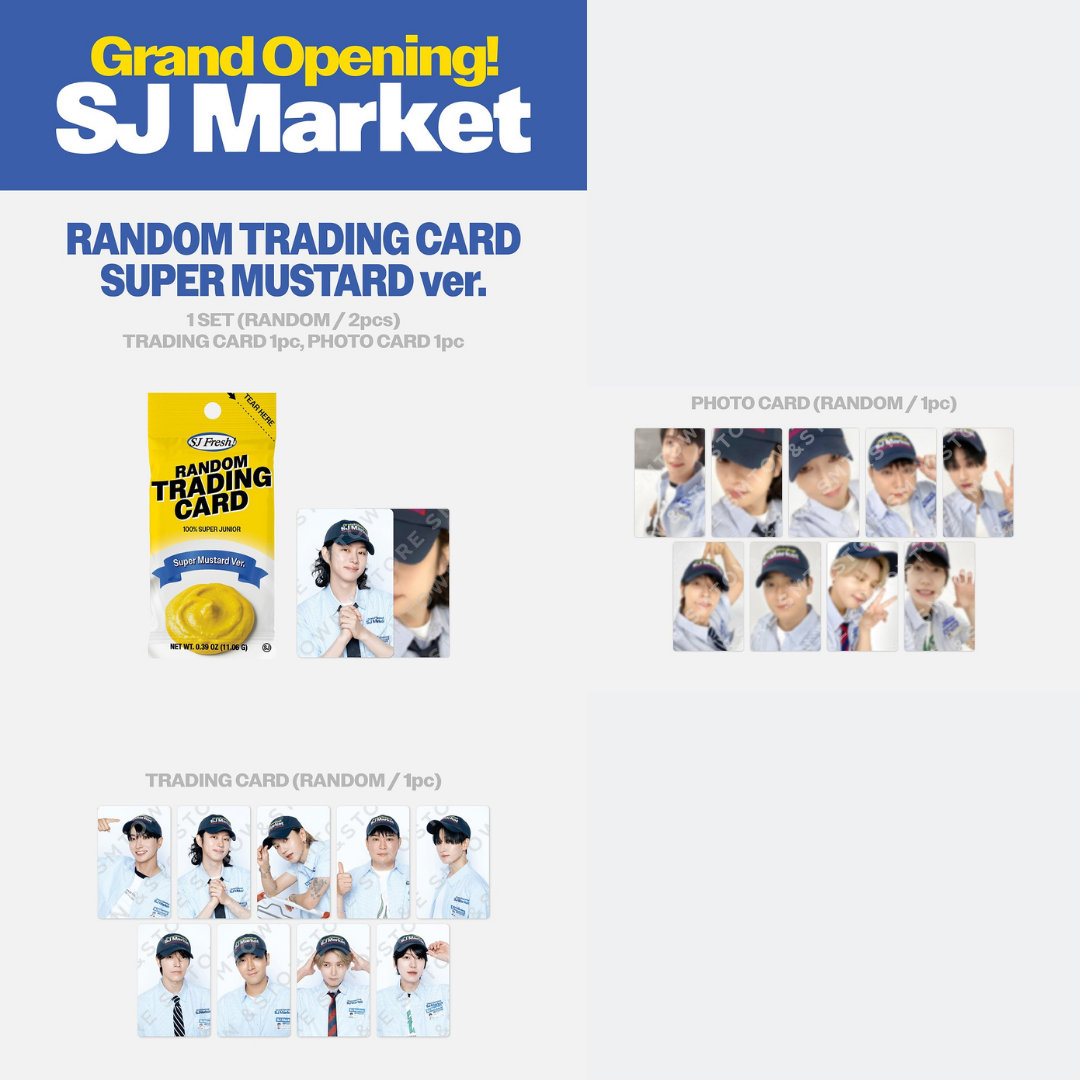 SUPER JUNIOR - [GRAND OPENING! SJ MARKET] RANDOM TRADING CARD SET (SUPER MUSTARD Ver.)