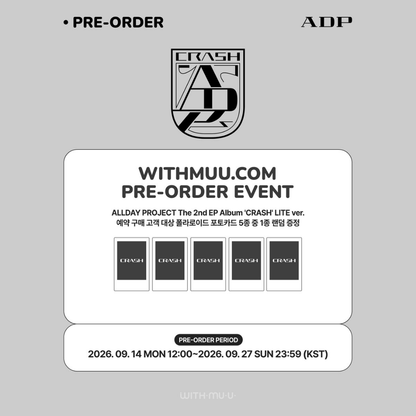 [PREORDER DEADLINE 25/9] ALLDAY PROJECT The 2nd EP Album 'CRASH' - LITE ver.