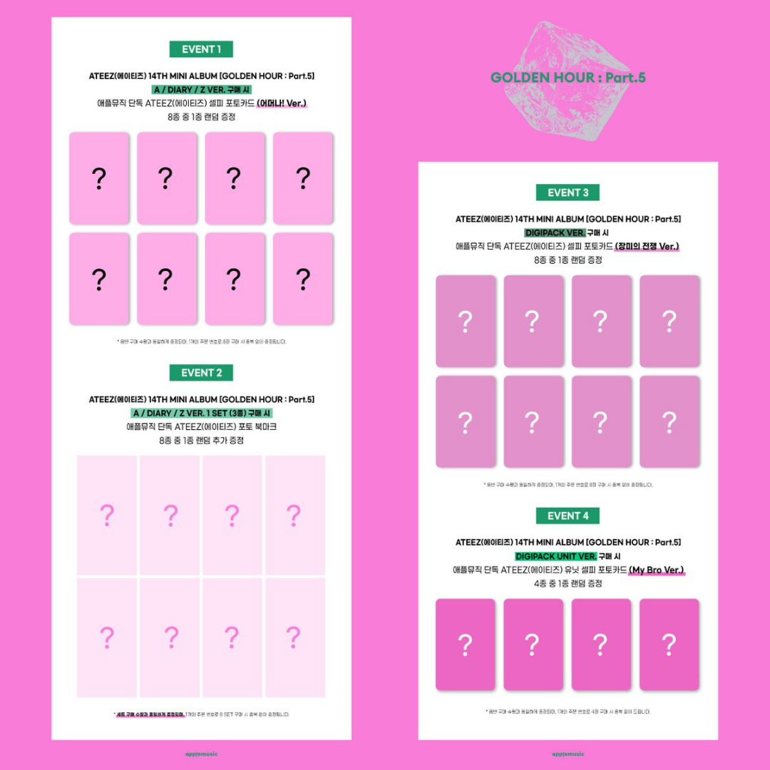 [PREORDER DEADLINE 23/6] ATEEZ GOLDEN HOUR : Part.5 ALBUM - DIGIPACK UNIT Ver.