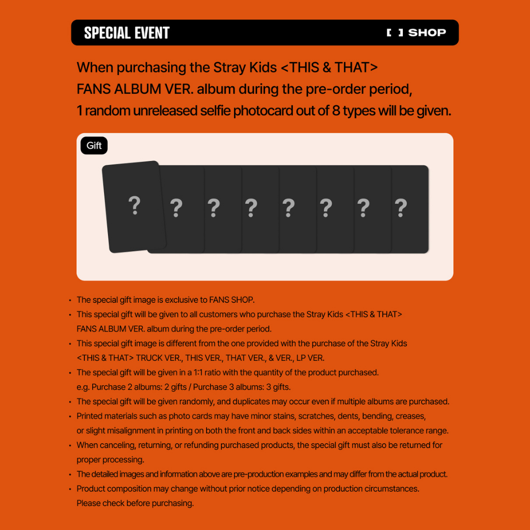 [PREORDER DEADLINE 4/8] Stray Kids "THIS & THAT" Album - FANS ALBUM VER.