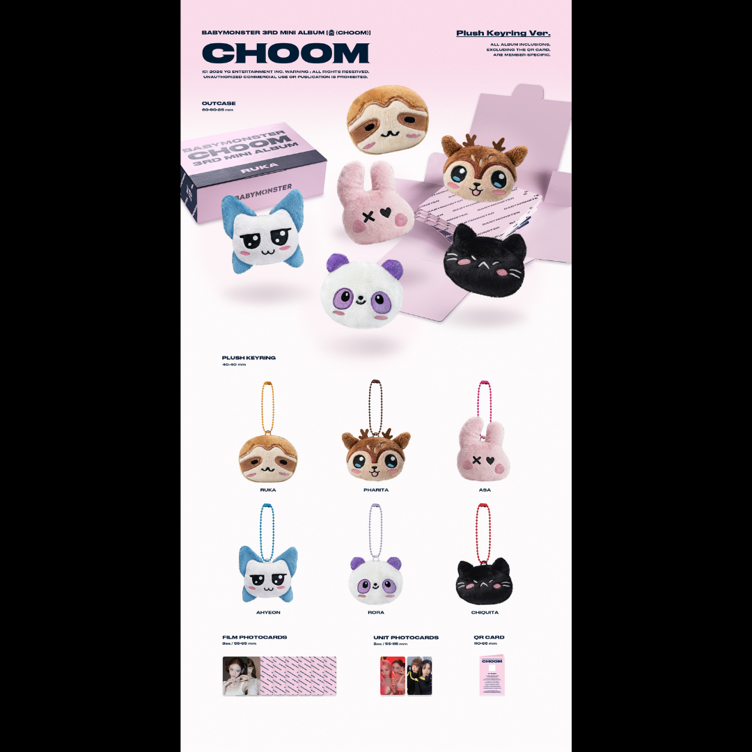 BABYMONSTER 3rd MINI ALBUM [춤 (CHOOM)] - PLUSH KEYRING VER. – XD