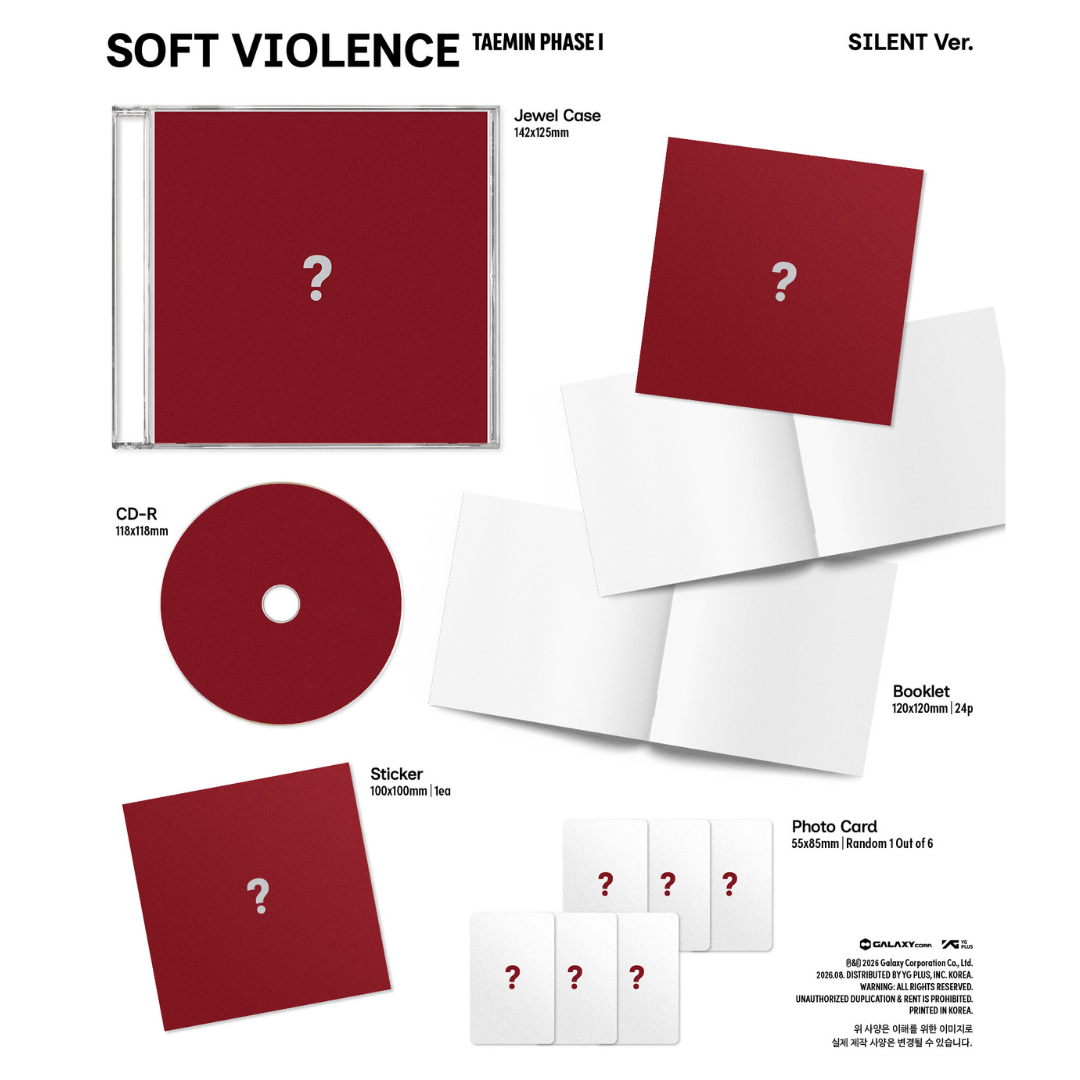 [PREORDER DEADLINE 28/8] SHINEE TAEMIN [PHASE I : Soft Violence] - JEWEL Ver.