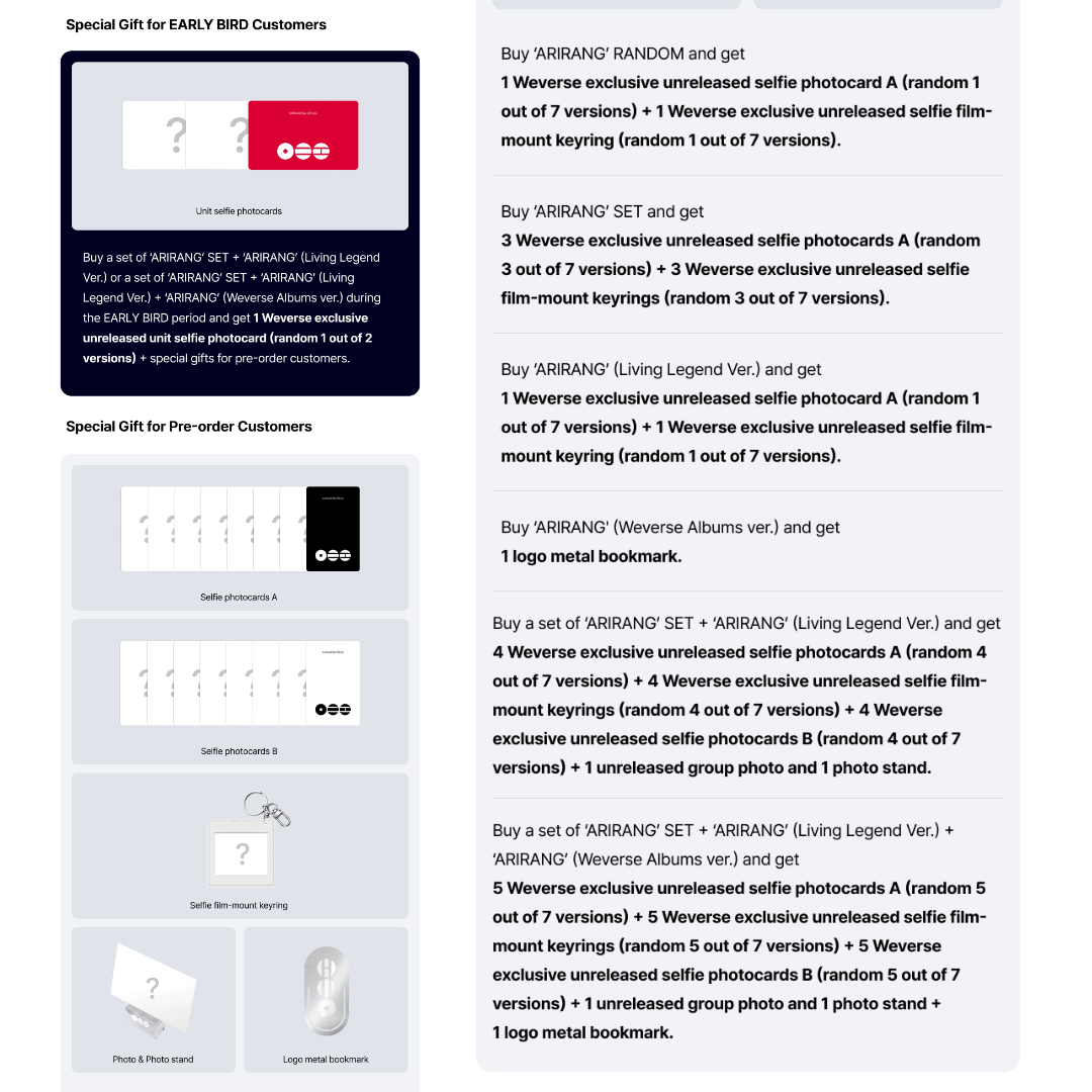 [PREORDER] BTS The 5th Album “ARIRANG” - Living Legend Ver.