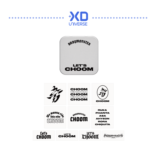 [PREORDER] BABYMONSTER 3rd MINI ALBUM [춤 (CHOOM)] OFFICIAL MERCH - TIN CASE + TATTOO STICKER SET