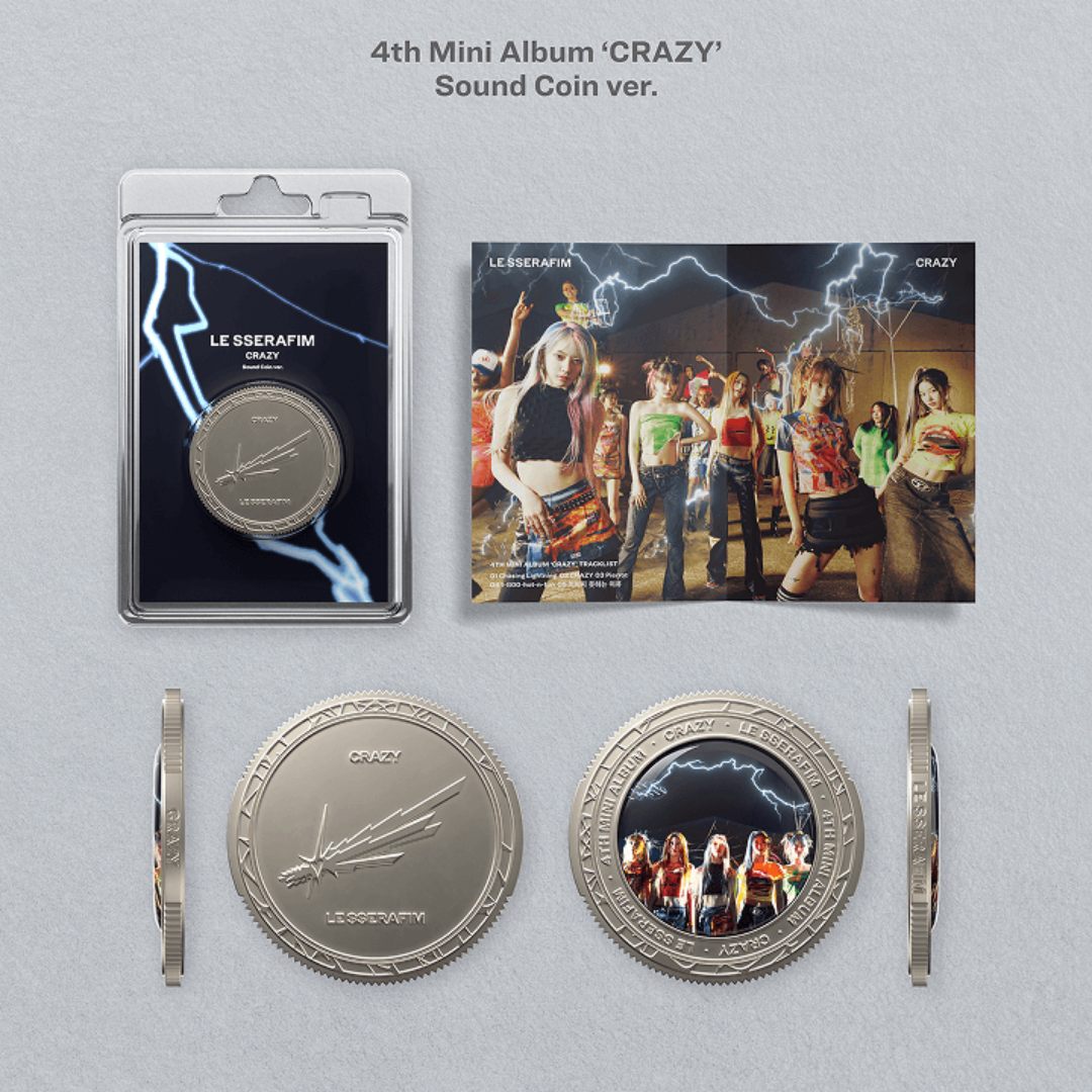 [PREORDER DEADLINE 7/7] LE SSERAFIM ‘Sound Coin Album’ - 4th Mini Album 'CRAZY' (Sound Coin ver.)