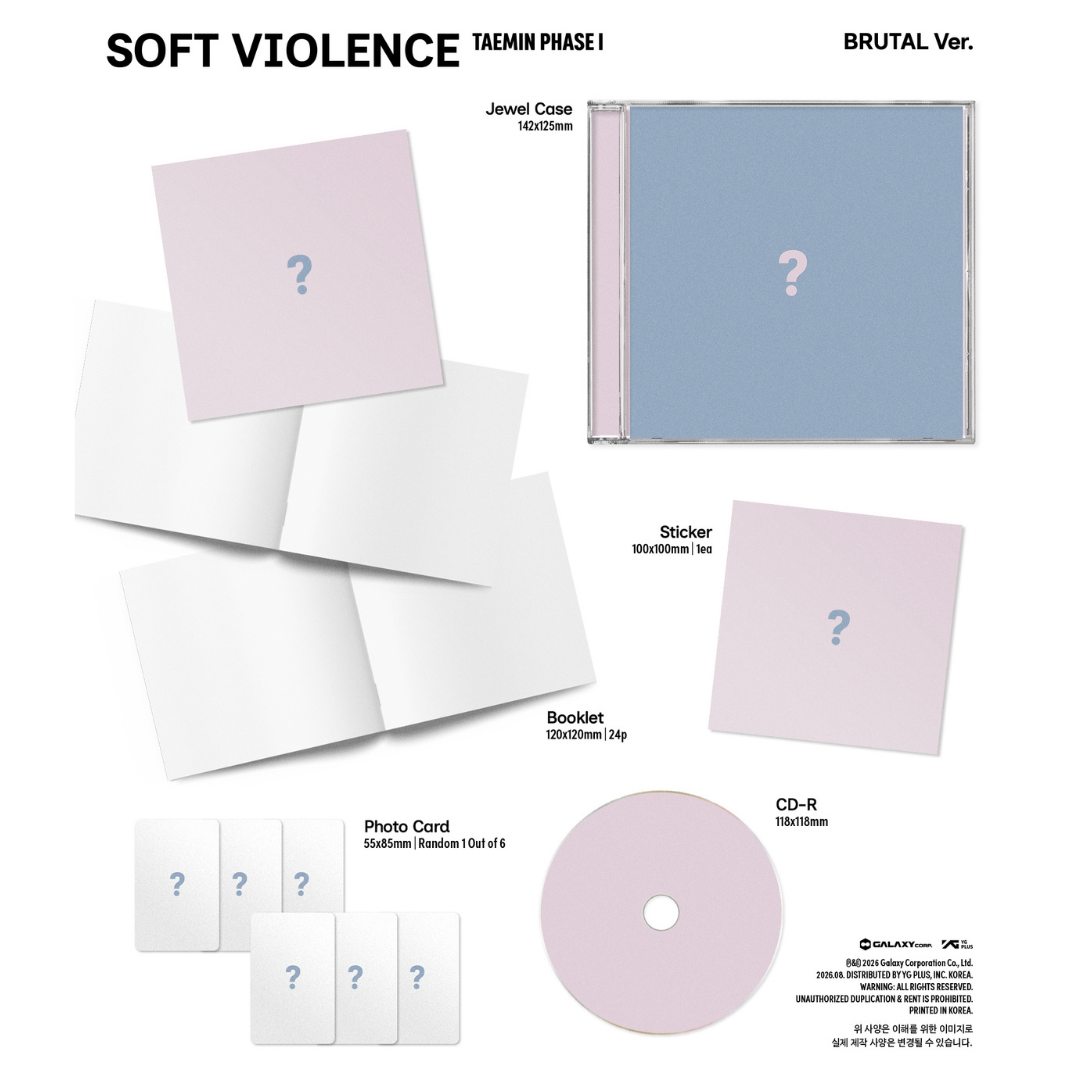 [PREORDER DEADLINE 28/8] SHINEE TAEMIN [PHASE I : Soft Violence] - JEWEL Ver.