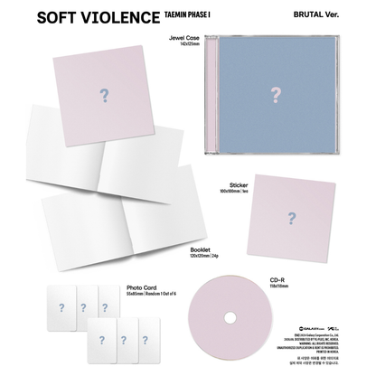 [PREORDER DEADLINE 28/8] SHINEE TAEMIN [PHASE I : Soft Violence] - JEWEL Ver.