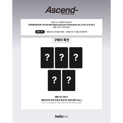 ZEROBASEONE The 6th Mini Album [Ascend-] - Photobook ver.