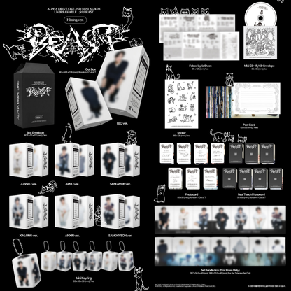 [PREORDER DEADLINE 24/8] ALPHA DRIVE ONE 2ND MINI ALBUM 'UNBREAKABLE : 少年BEAST' - Hissing Ver.