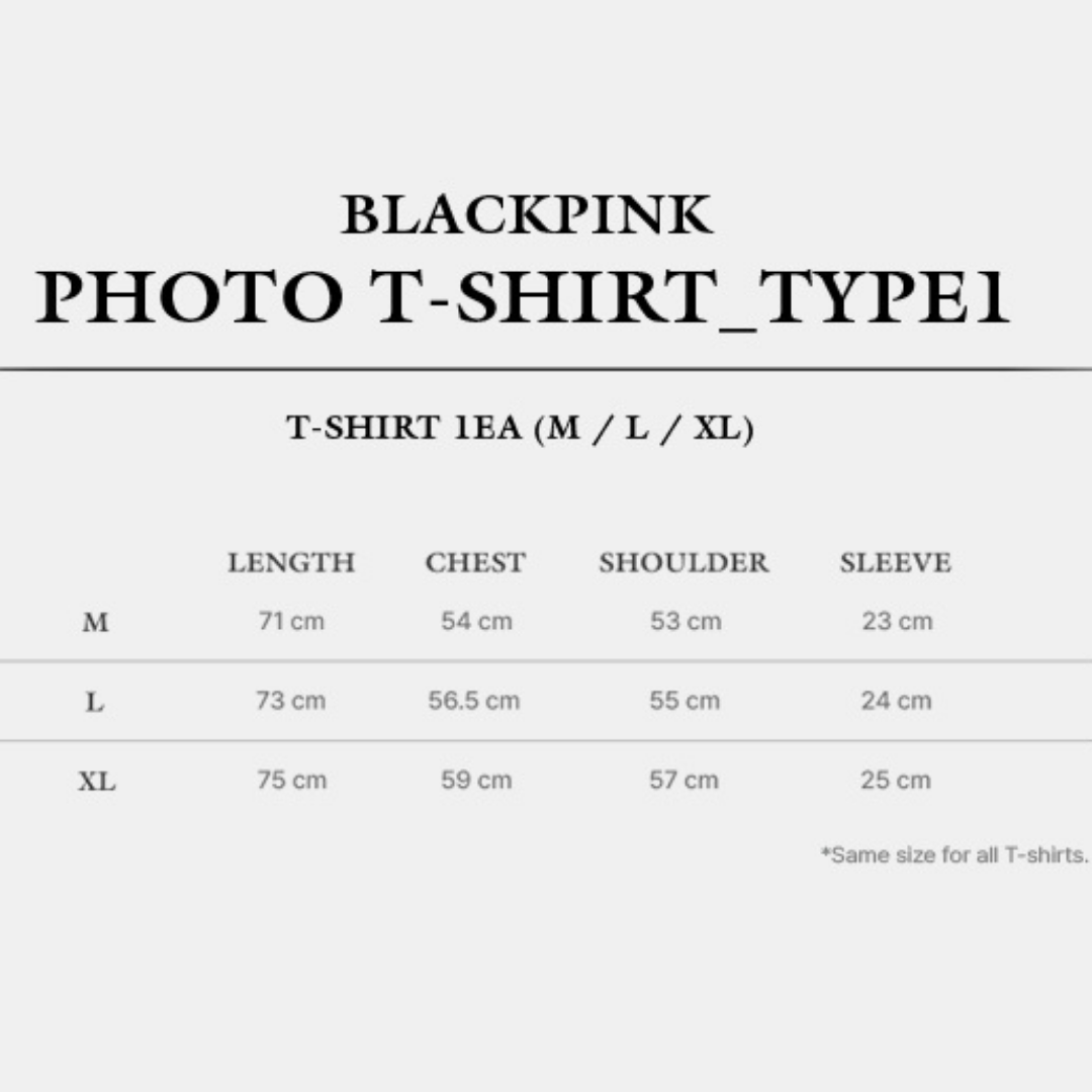 [PREORDER] BLACKPINK 3rd MINI ALBUM [DEADLINE] OFFICIAL MERCH - PHOTO T-SHIRT