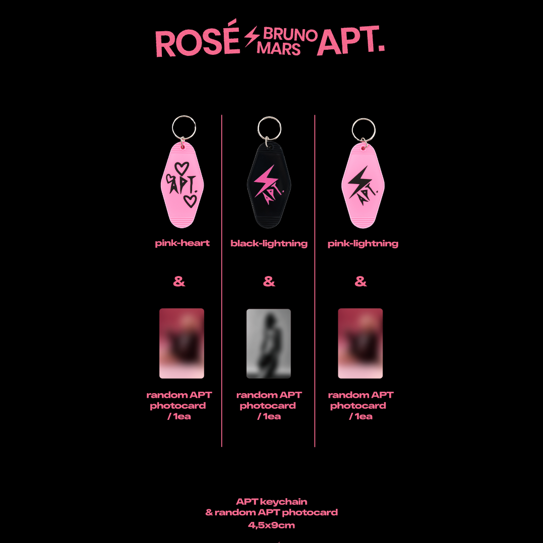 [PREORDER] ROSÉ ‘rosie’ OFFICIAL MERCH - APT. KEYCHAIN
