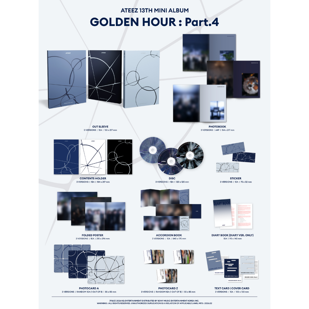 ATEEZ 13TH MINI ALBUM [GOLDEN HOUR: Part.4] - Standard Edition