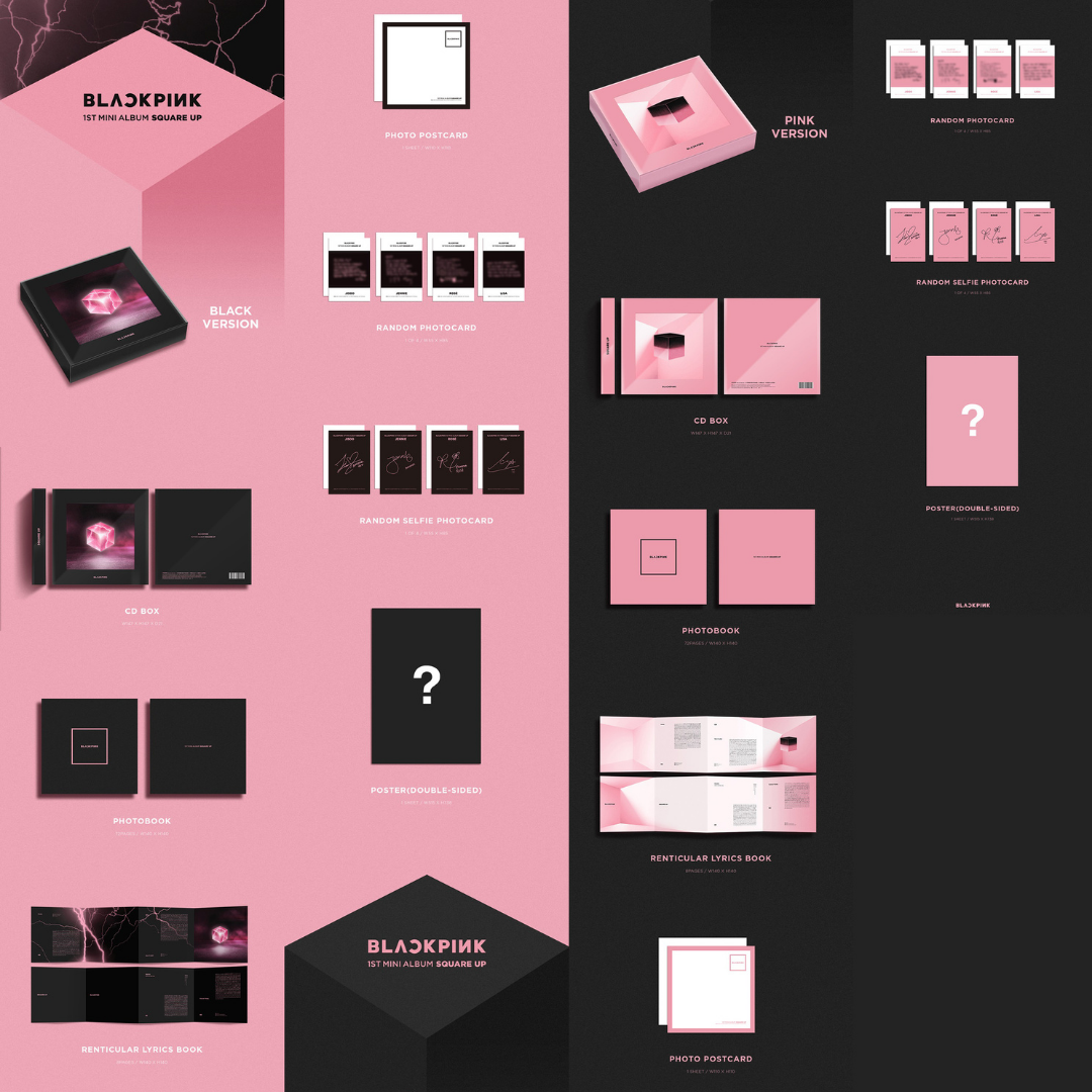 BLACKPINK 1st Mini Album SQUARE UP - Black version