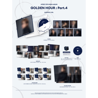 ATEEZ 13TH MINI ALBUM [GOLDEN HOUR: Part.4] - DIGIPACK ver.