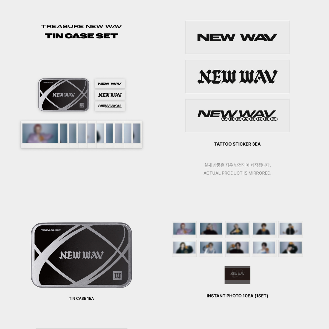 [PREORDER] TREASURE 4th MINI ALBUM [NEW WAV] OFFICIAL MERCH - TIN CASE SET