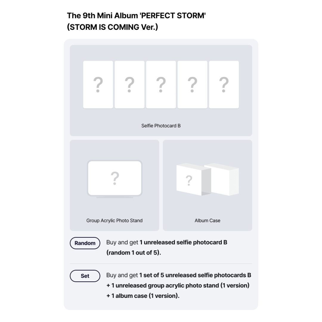 [PREORDER DEADLINE 13/11] TXT TOMORROW X TOGETHER 9th Mini Album 'PERFECT STORM' - STORM IS COMING Ver.