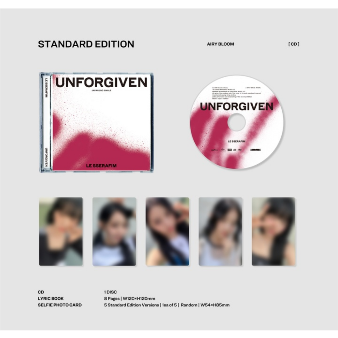 LE SSERAFIM Japan 2nd Single [UNFORGIVEN] Standard Edition
