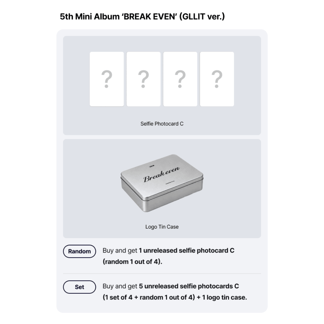 [PREORDER DEADLINE 23/10] ILLIT 5th Mini Album 'BREAK EVEN' - GLLIT ver.
