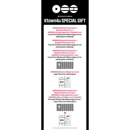 [PREORDER] BTS The 5th Album “ARIRANG” - Living Legend Ver.