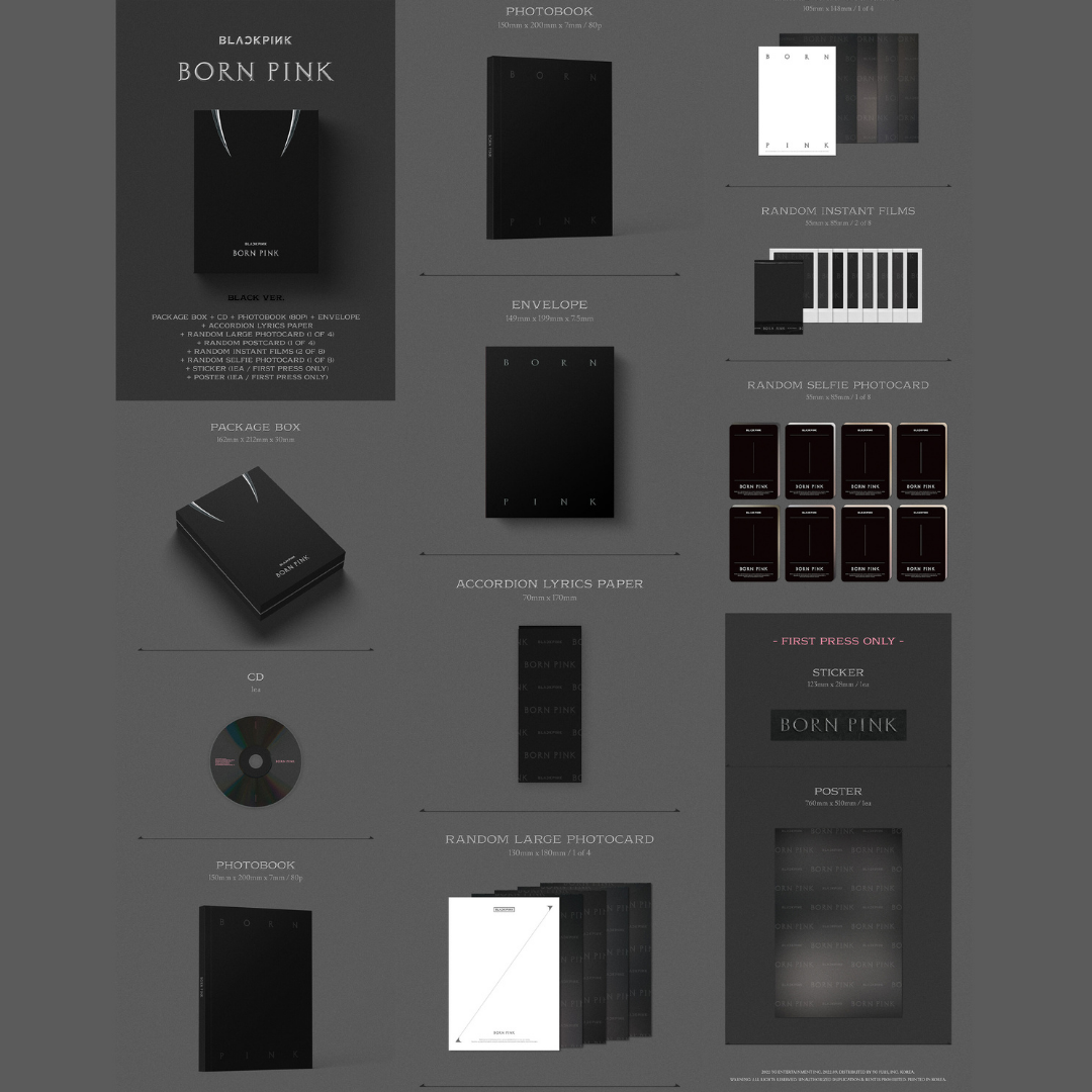 BLACKPINK 2nd Album BORN PINK Box Set Version - Black version