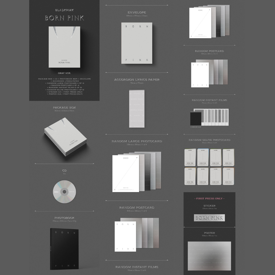 BLACKPINK 2nd Album BORN PINK Box Set Version - Gray version
