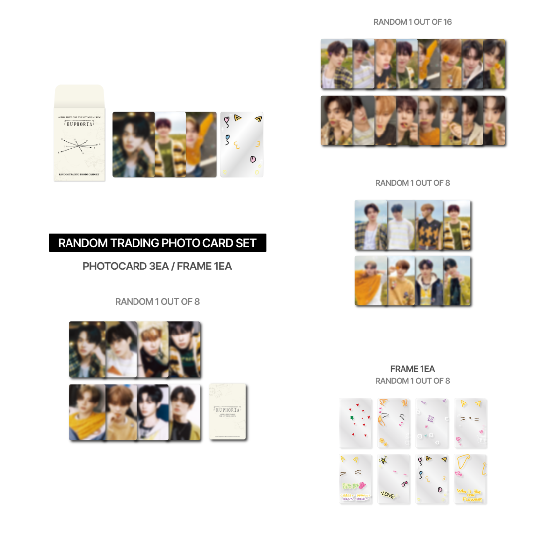 ALPHA DRIVE ONE THE 1ST MINI ALBUM [EUPHORIA] OFFICIAL ALBUM MD - RANDOM TRADING PHOTO CARD SET