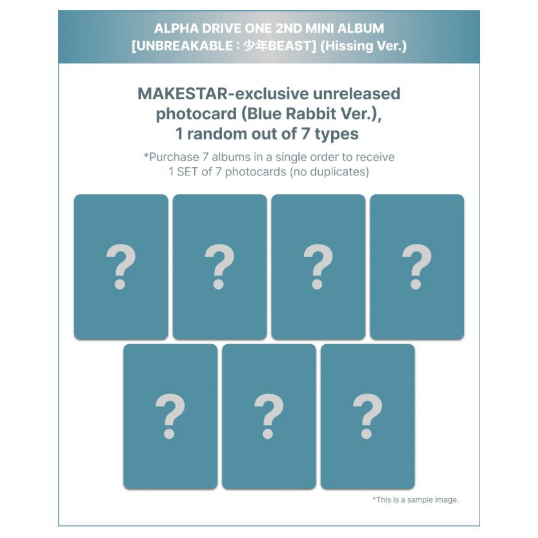 [PREORDER DEADLINE 24/8] ALPHA DRIVE ONE 2ND MINI ALBUM 'UNBREAKABLE : 少年BEAST' - Hissing Ver.