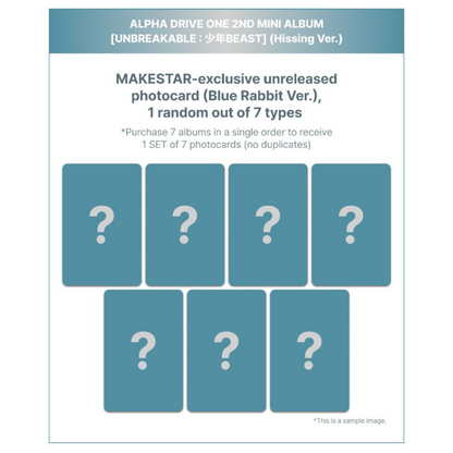 [PREORDER DEADLINE 24/8] ALPHA DRIVE ONE 2ND MINI ALBUM 'UNBREAKABLE : 少年BEAST' - Hissing Ver.