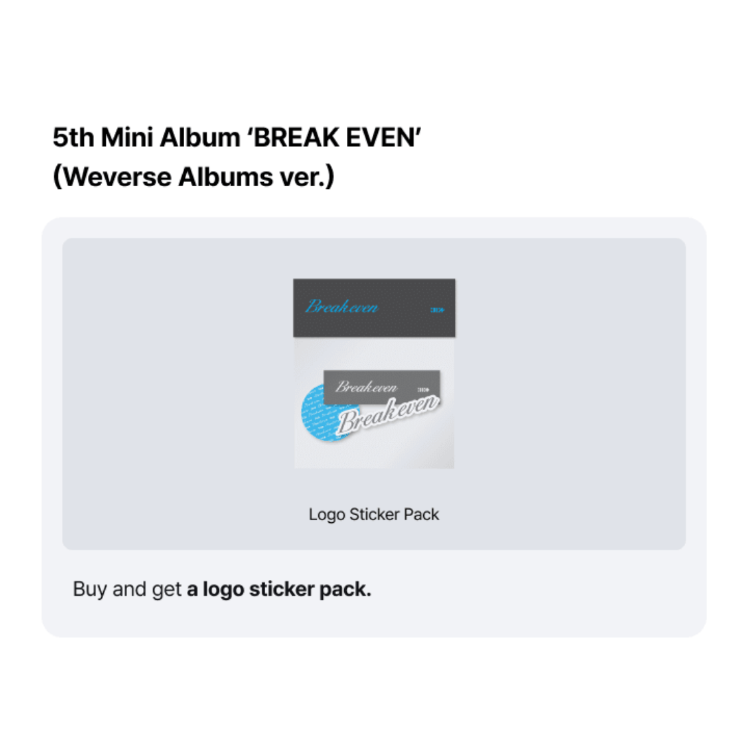 [PREORDER DEADLINE 23/10] ILLIT 5th Mini Album 'BREAK EVEN' - Weverse Albums ver.