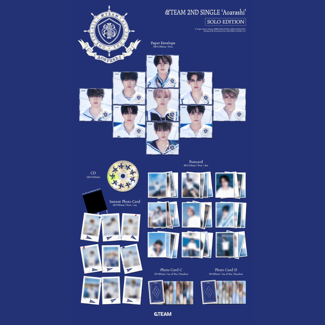 &TEAM - 2nd SINGLE 'Aoarashi' SOLO EDITION - EJ -