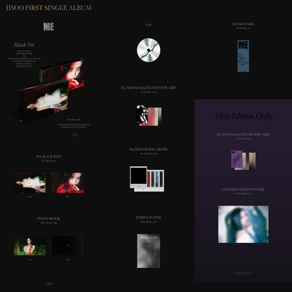 BLACKPINK JISOO - First Single Album [ ME ] - Black version
