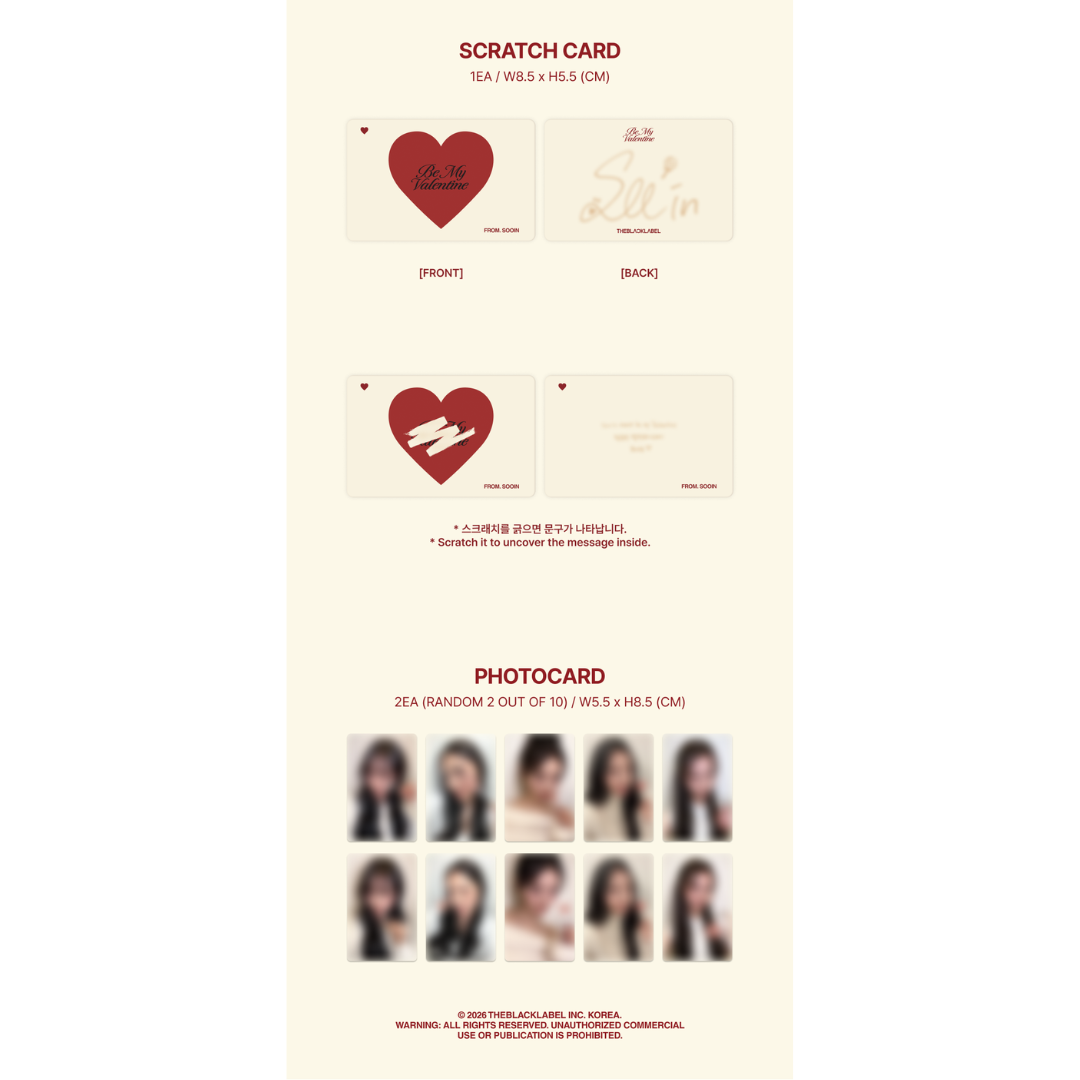 MEOVV 2026 Be My Valentine Official MD Random Scratch Card Set