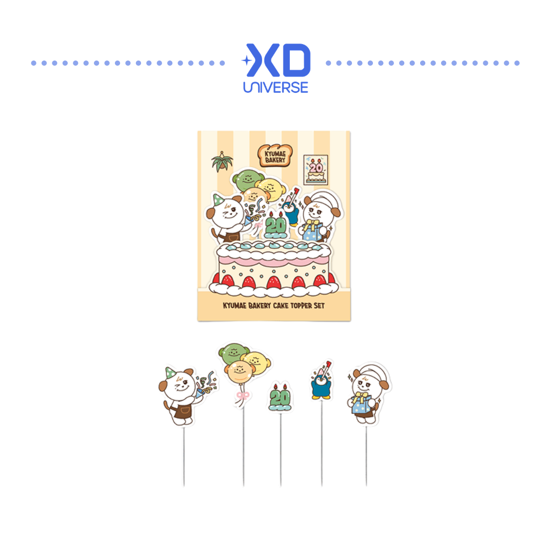 [PREORDER DEADLINE 22/7] KYUHYUN KYUMAE BAKERY POP-UP STORE in SEOUL Official Merch - KYUMAE Bakery Cake Topper Set