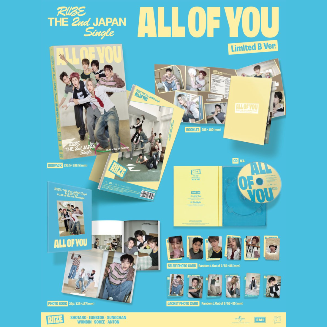 [PREORDER] RIIZE The 2nd Japan Single【All of You】- Limited Edition B
