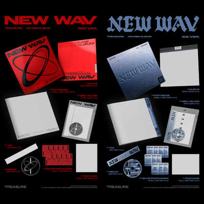 TREASURE 4th Mini Album [NEW WAV] - RED/ICE Ver.