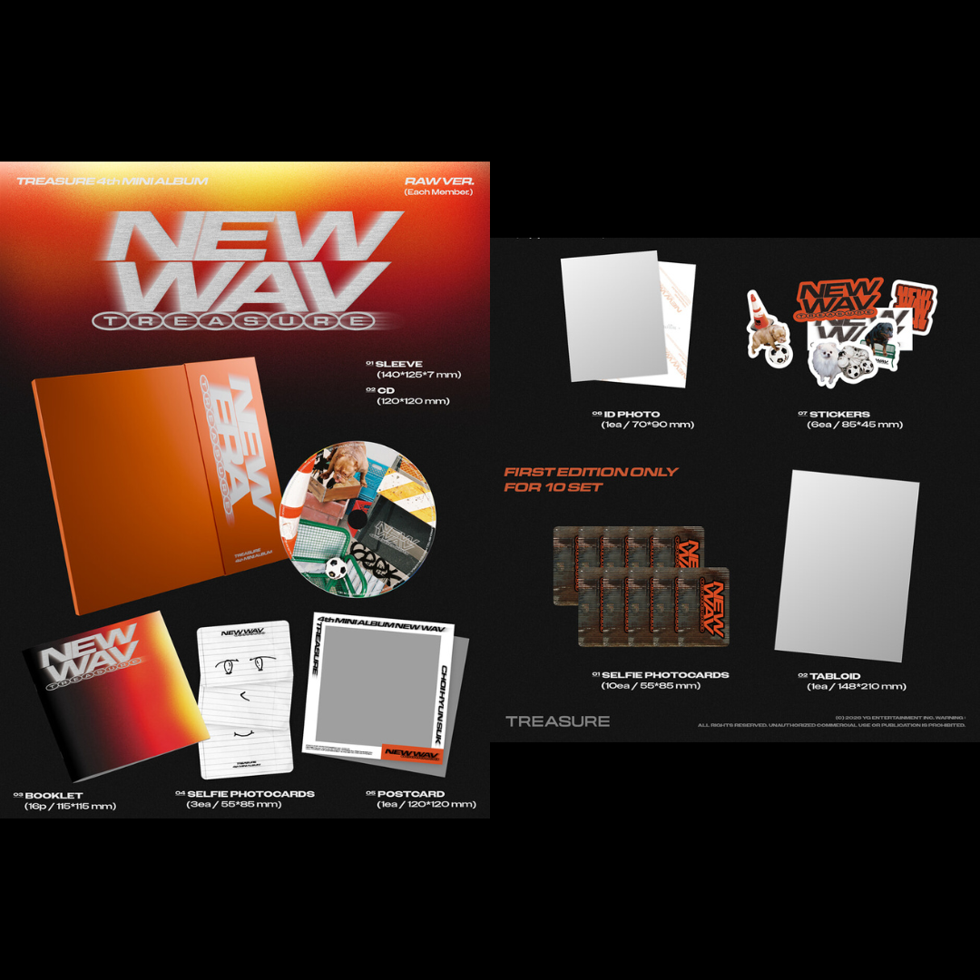TREASURE 4th Mini Album [NEW WAV] - Raw Ver.