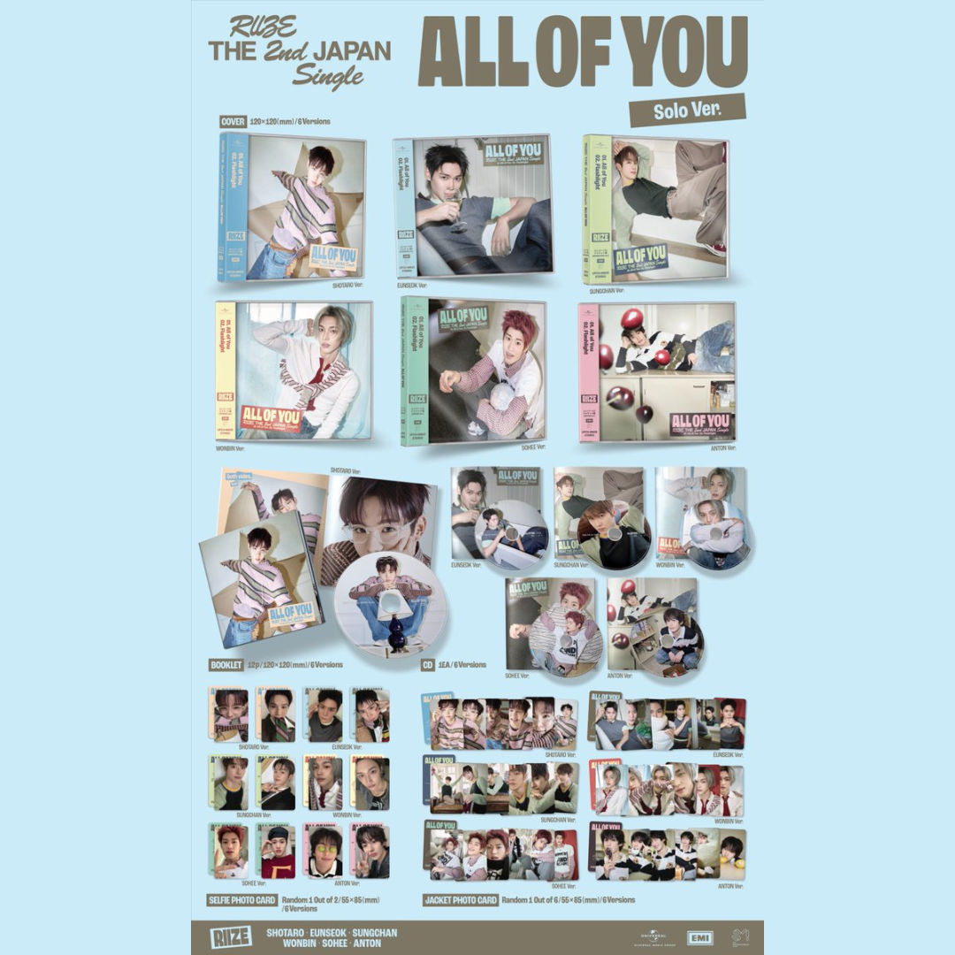 RIIZE The 2nd Japan Single【All of You】- Solo Limited Edition (WONBIN ver.)