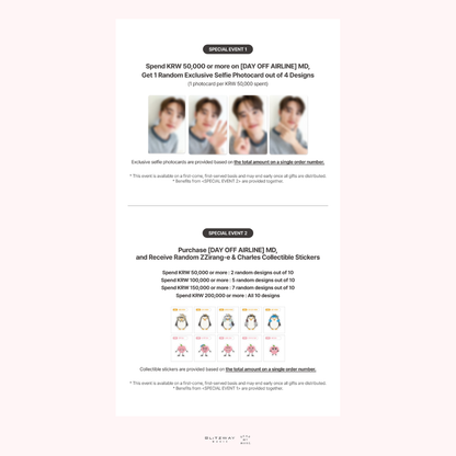 [PREORDER DEADLINE 29/3] EXO D.O. ZZirang-e & Charles OFFICIAL POP-UP [DAY OFF AIRLINE] MD - ACRYLIC KEYRING