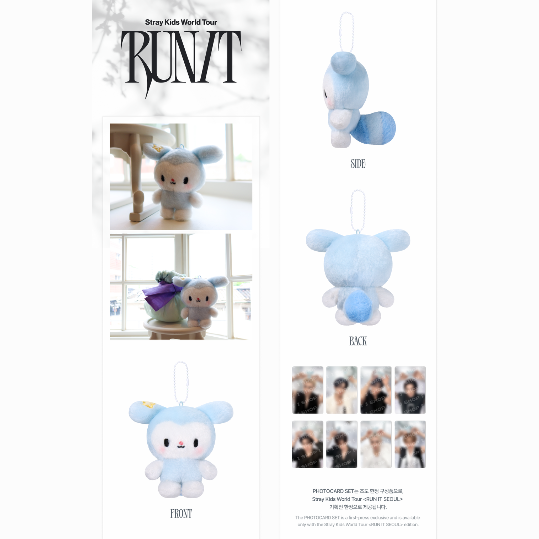 [PREORDER DEADLINE 3/8] Stray Kids World Tour <RUN IT SEOUL> Official Merch - TASY PLUSH BABY Ver.