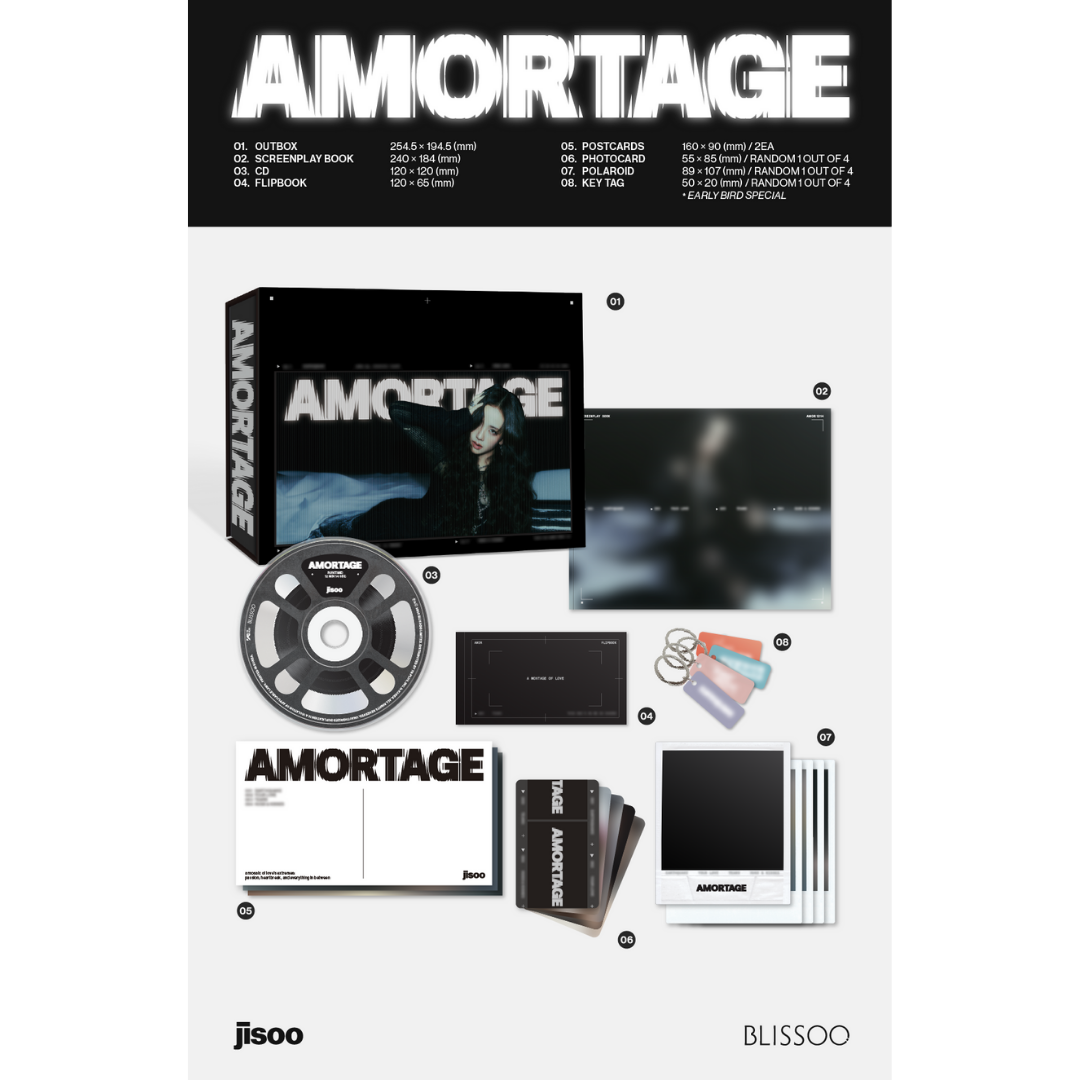 BLACKPINK JISOO - 1st Mini Album [ AMORTAGE ] Exclusive Edition - Black version