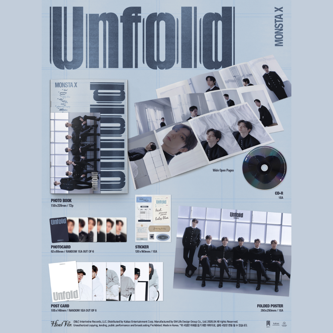 MONSTA X NEW ENGLISH ALBUM 'Unfold'- Heal Ver.